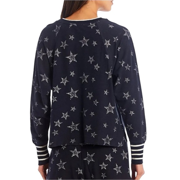 Splendid Heritage Star Graphics 2pc Shorts Set Sz XS Navy French Terry - Picture 3 of 11